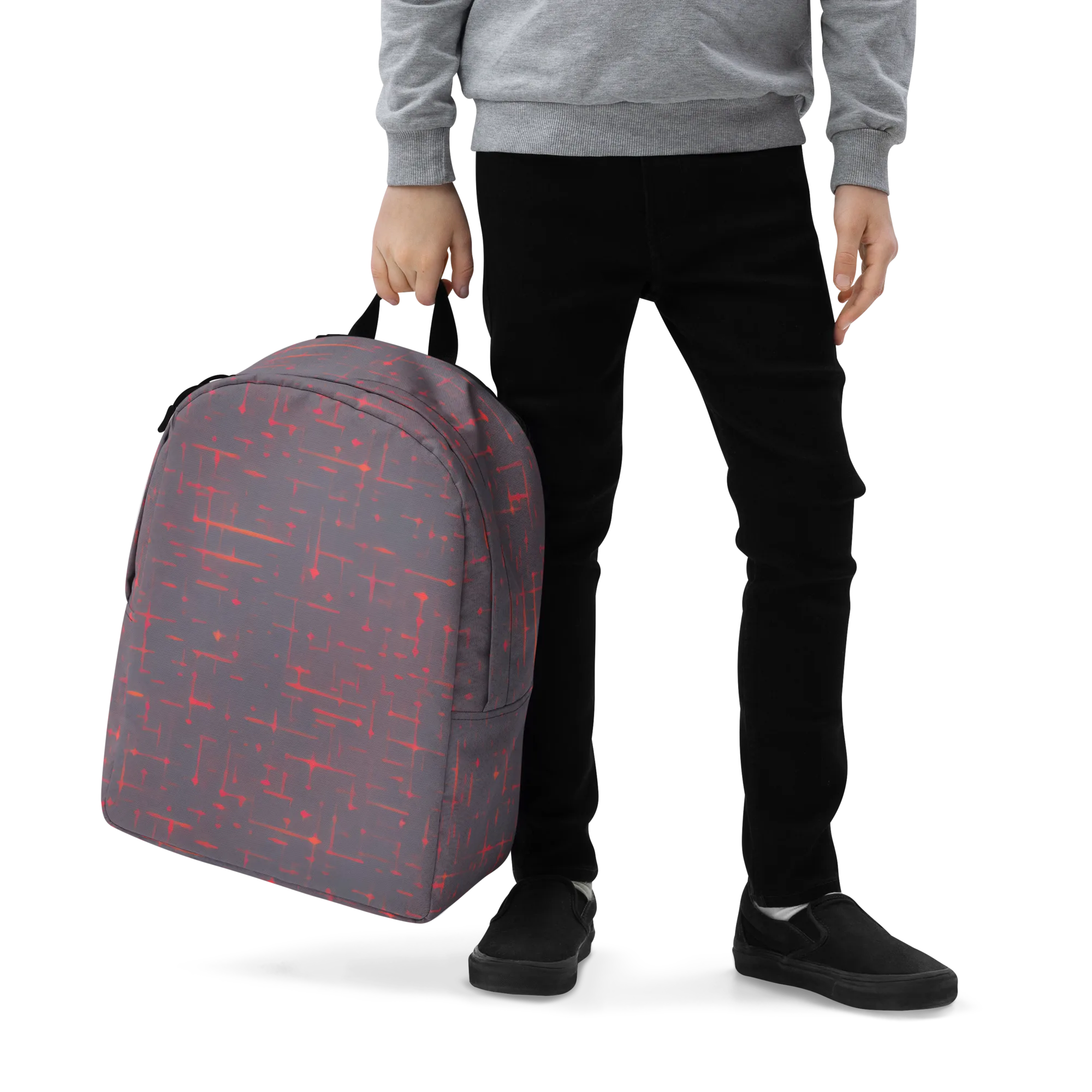 Ember Cipher on Minimalist Backpack — Zoomed-in