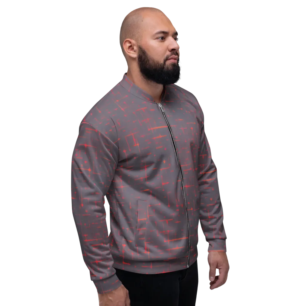 Ember Cipher on Bomber Jacket — Right