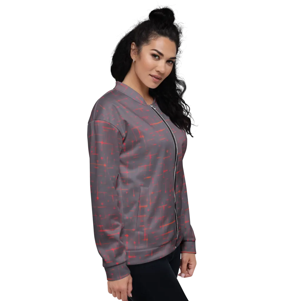 Ember Cipher on Bomber Jacket — Right