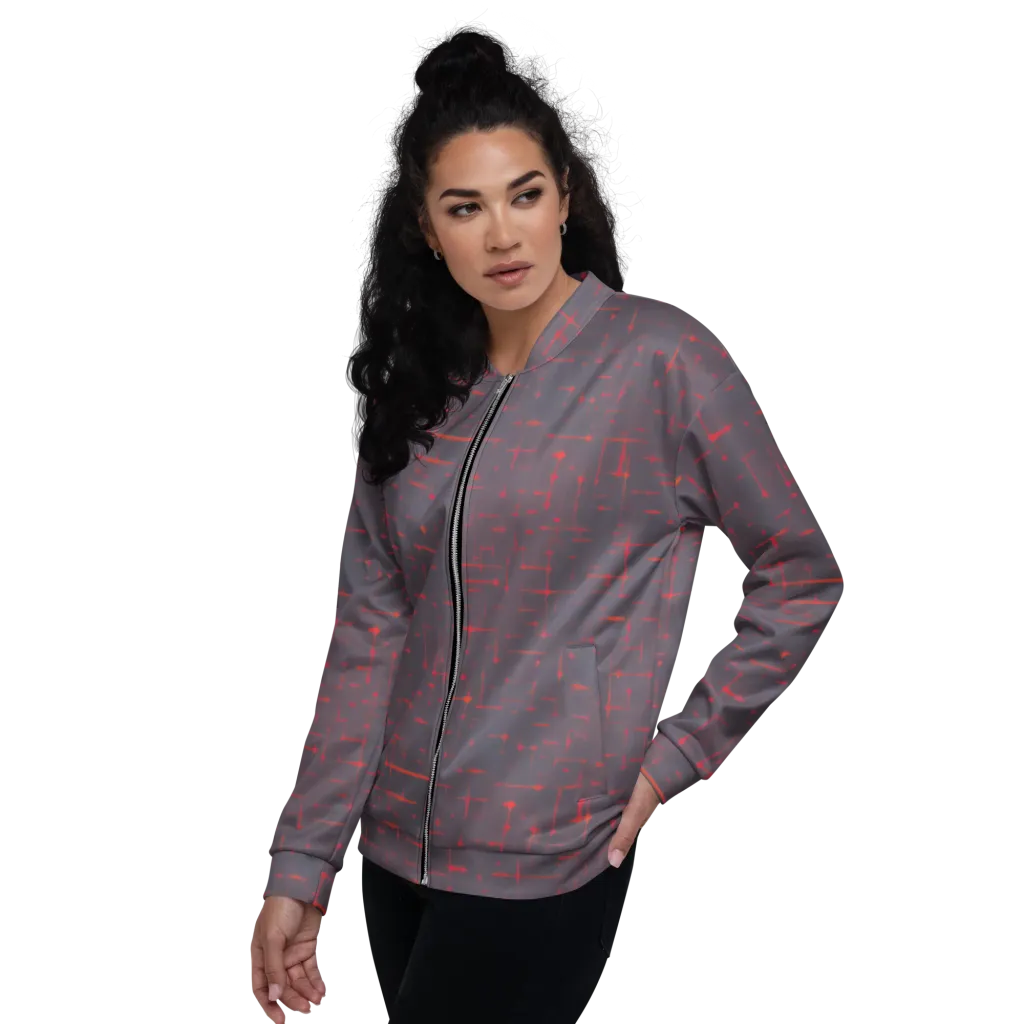 Ember Cipher on Bomber Jacket — Left