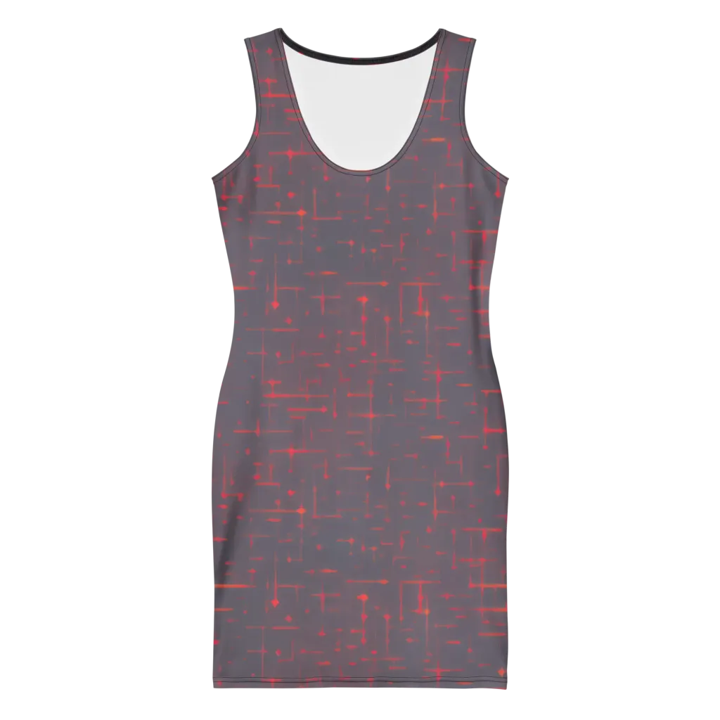 Ember Cipher on Bodycon Dress — Front