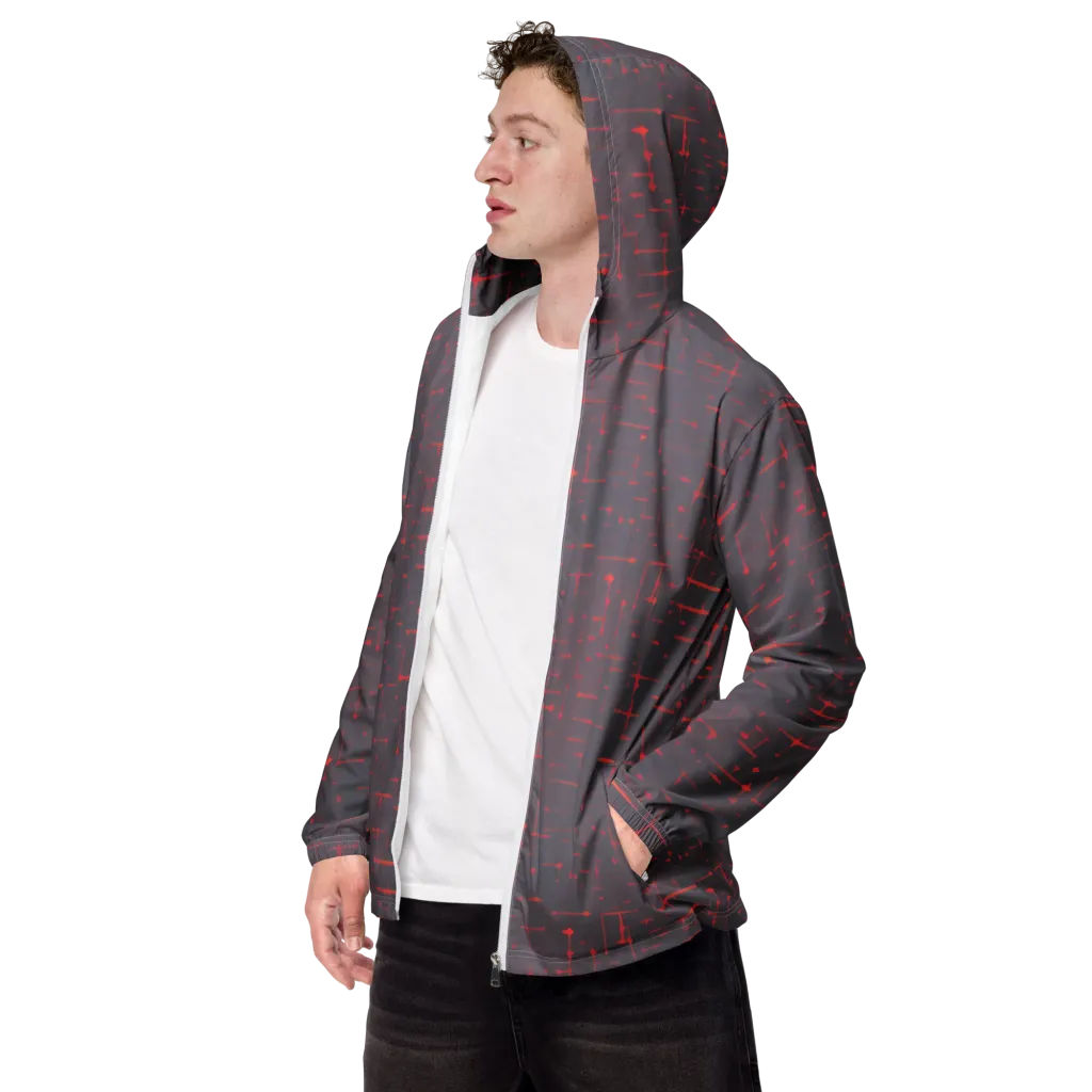 Ember Cipher on Men's Windbreaker — Left Front