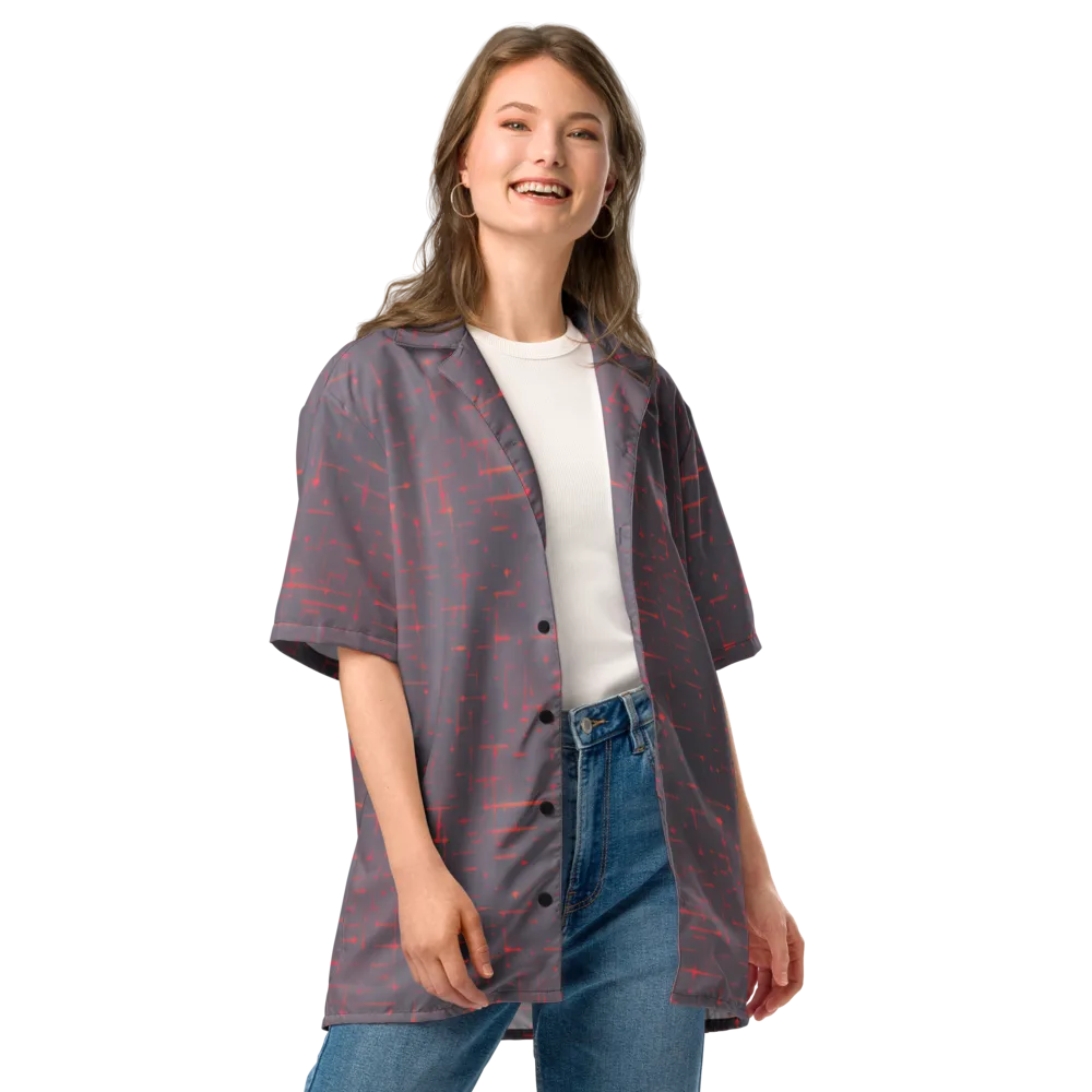 Ember Cipher on Button Shirt — Front