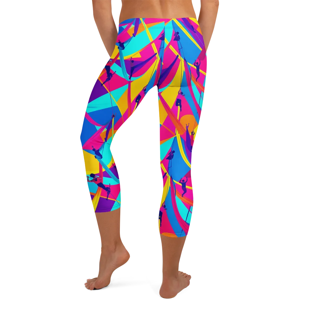 Chromatic Aerial on Capri Leggings — Back