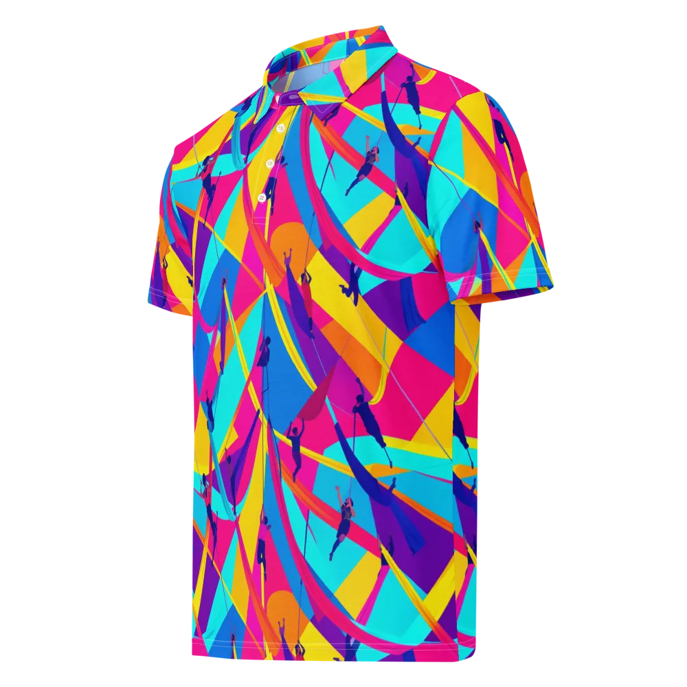 Chromatic Aerial on Men's Slim Fit Polo Shirt — Left Front