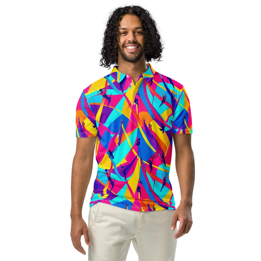Chromatic Aerial on Men's Slim Fit Polo Shirt — Front