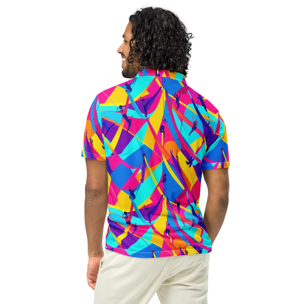 Chromatic Aerial on Men's Slim Fit Polo Shirt — Back