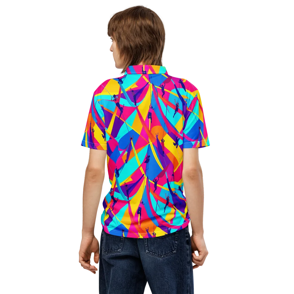 Chromatic Aerial on Men's Slim Fit Polo Shirt — Back