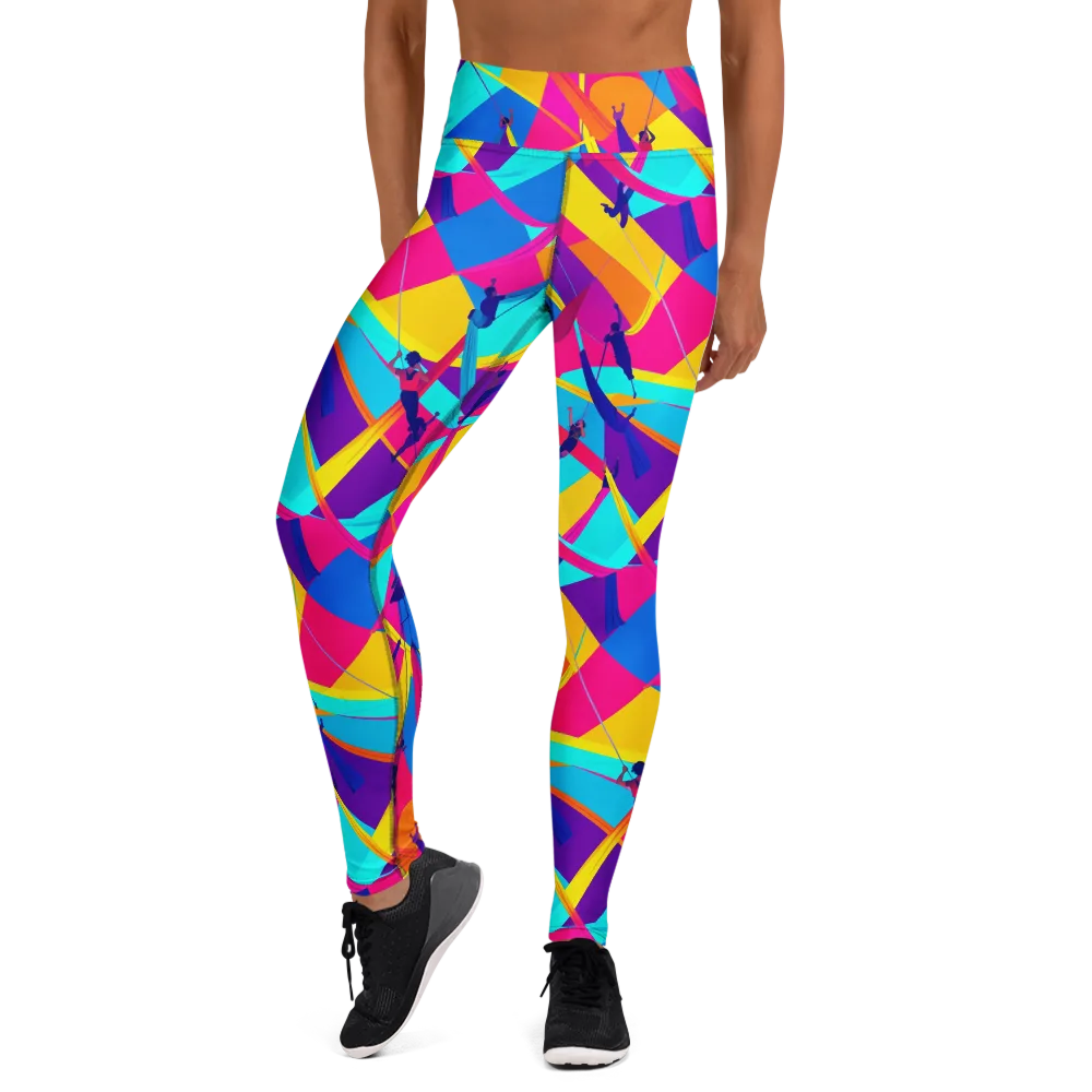Chromatic Aerial on Yoga Leggings — Front