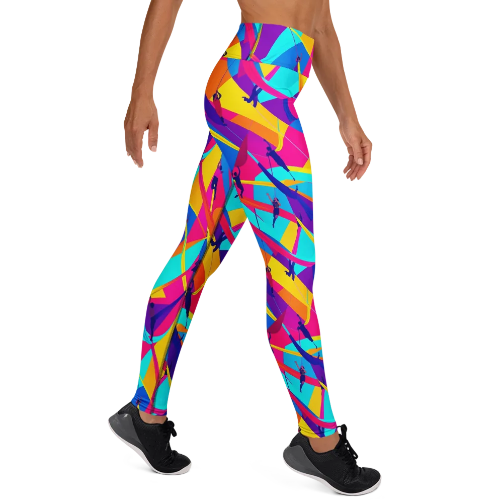 Chromatic Aerial on Yoga Leggings — Right