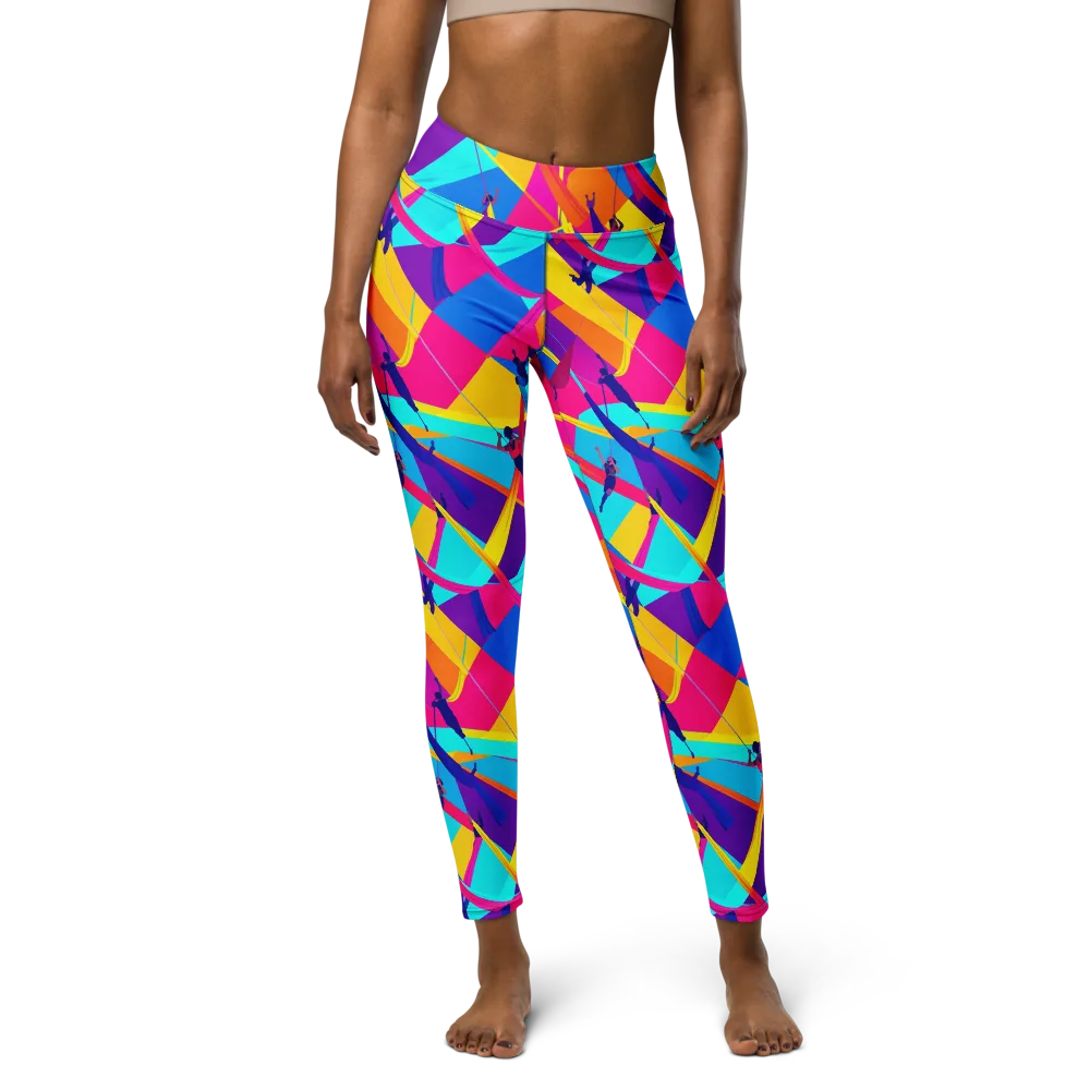 Chromatic Aerial on Yoga Leggings — Front