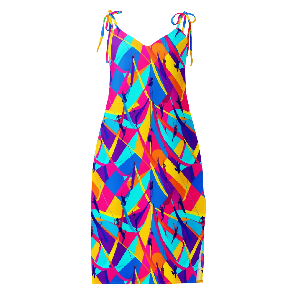 Chromatic Aerial on Slip Dress — Front