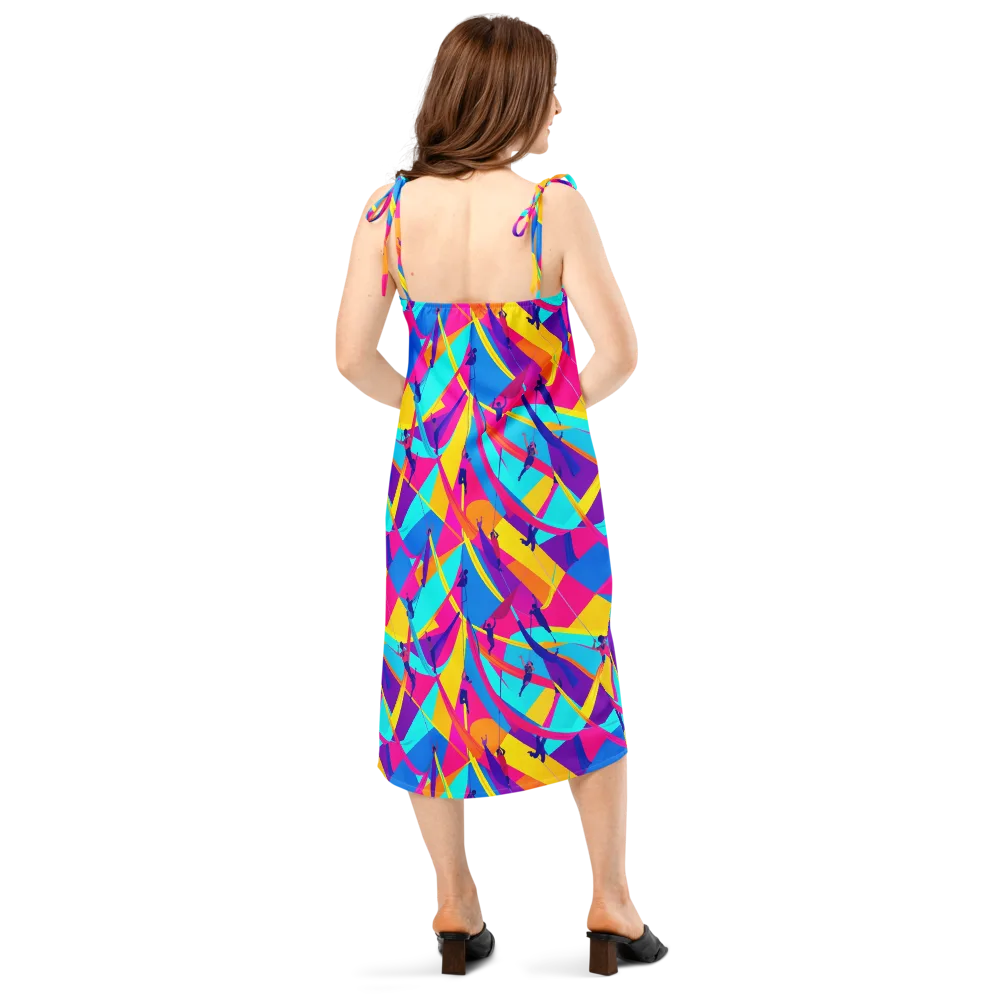 Chromatic Aerial on Slip Dress — Back