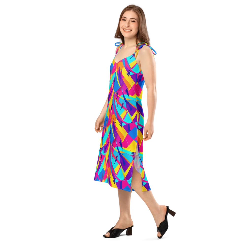 Chromatic Aerial on Slip Dress — Left Front