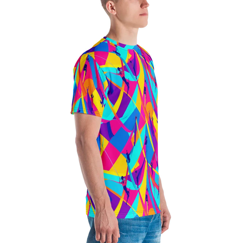 Chromatic Aerial on Men's Crew Neck T-Shirt — Right