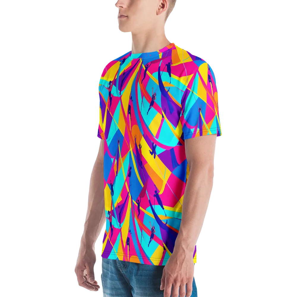 Chromatic Aerial on Men's Crew Neck T-Shirt — Left