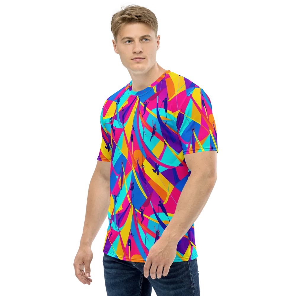 Chromatic Aerial on Men's Crew Neck T-Shirt — Left