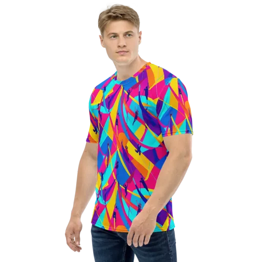 Chromatic Aerial on a Men's Crew Neck T-Shirt