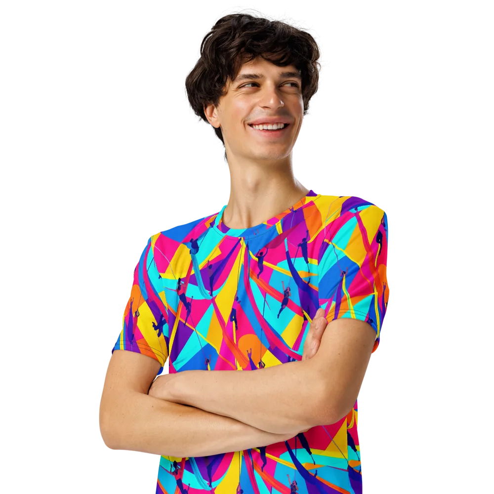 Chromatic Aerial on Men's Crew Neck T-Shirt — Left Front