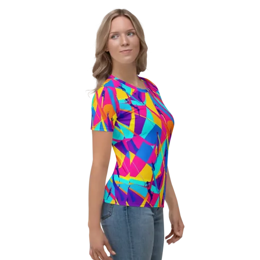 Chromatic Aerial on a Women's Crew Neck T-Shirt