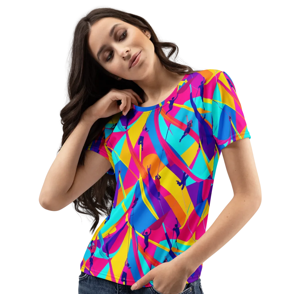Chromatic Aerial on Women's Crew Neck T-Shirt — Left Front