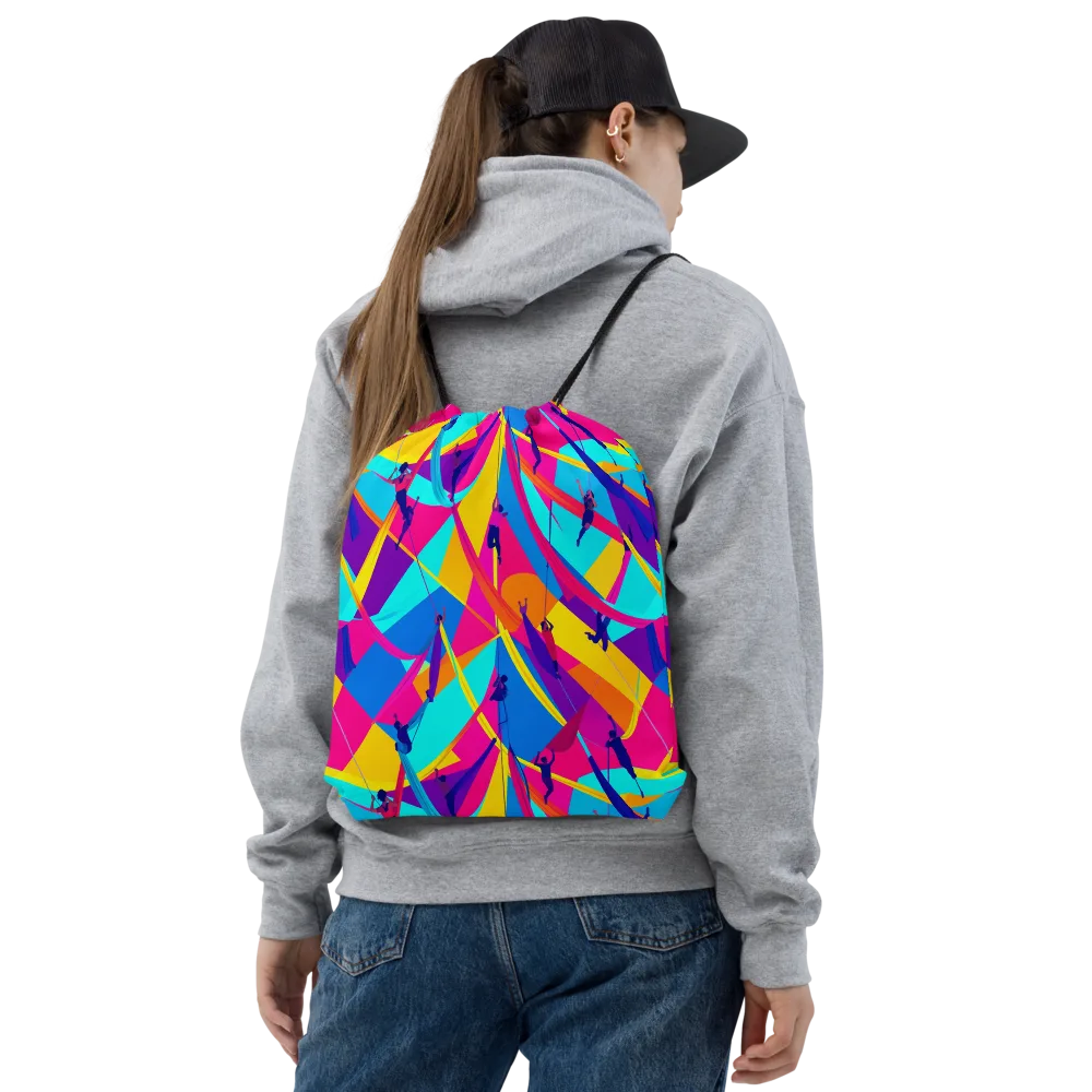 Chromatic Aerial on Drawstring Bag — Front