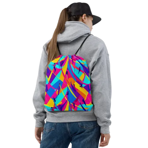 Chromatic Aerial on a Drawstring Bag