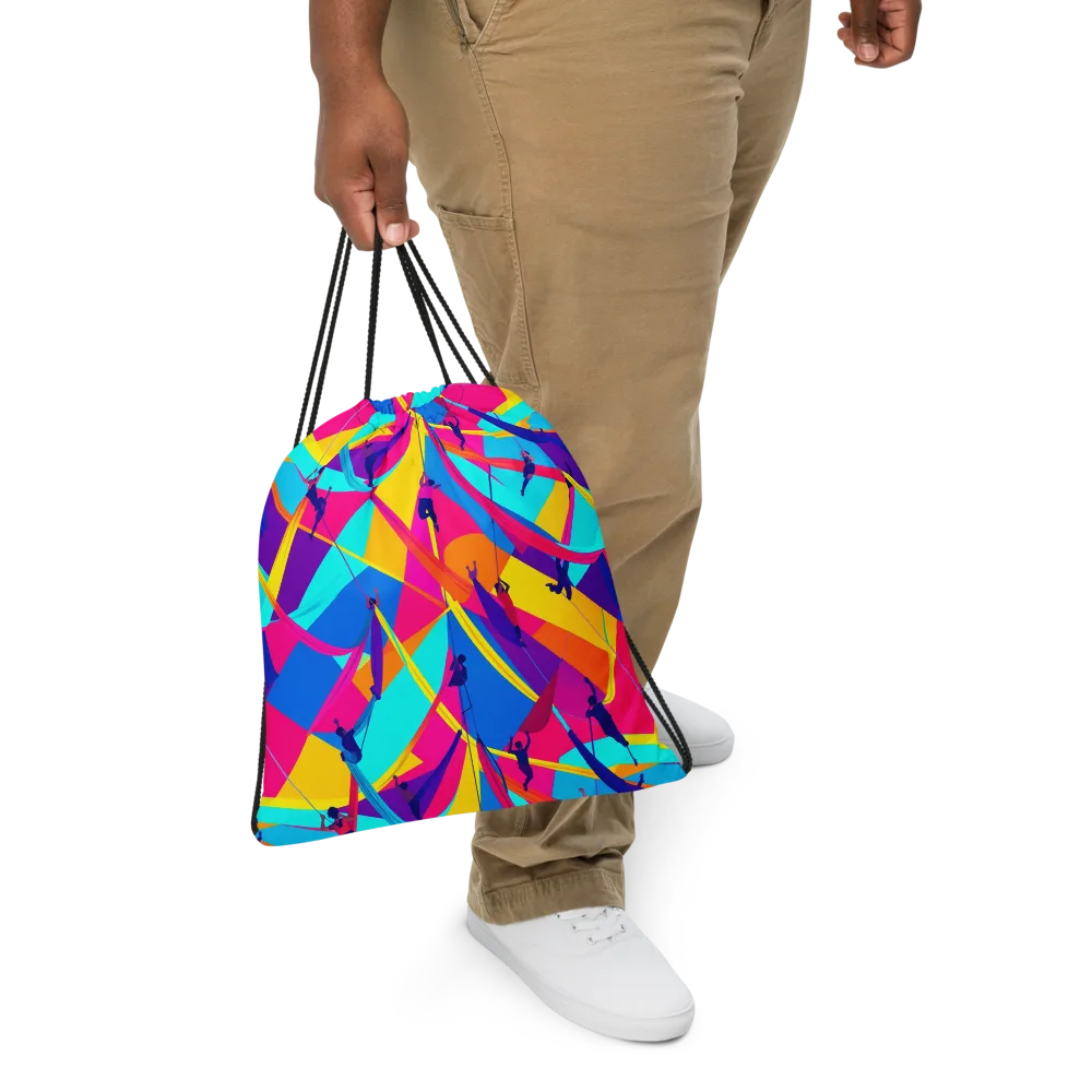 Chromatic Aerial on Drawstring Bag — Front