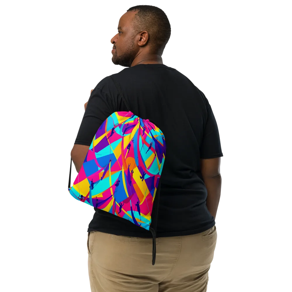 Chromatic Aerial on Drawstring Bag — Front