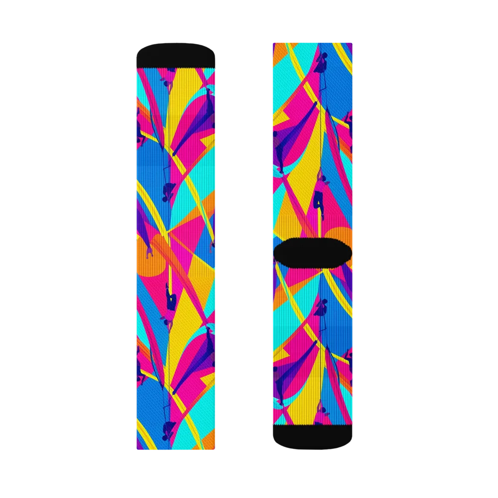 Chromatic Aerial on Socks — Right Sock