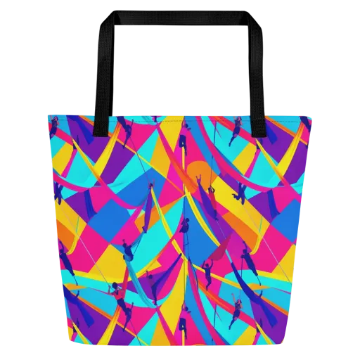 Chromatic Aerial on a Large Tote Bag W/ Pocket