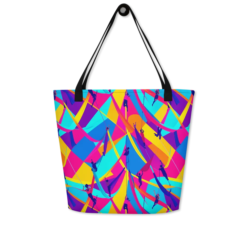 Chromatic Aerial on Large Tote Bag W/ Pocket — Front