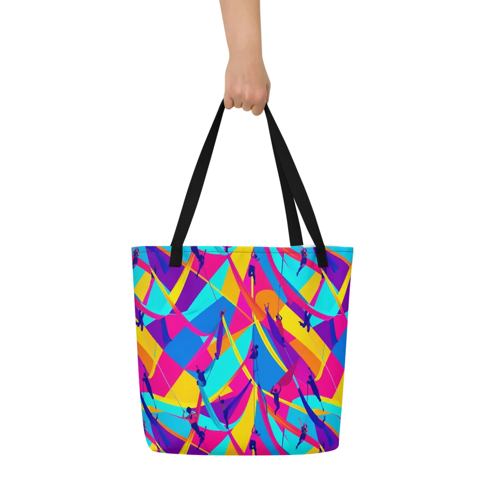 Chromatic Aerial on Large Tote Bag W/ Pocket — Front