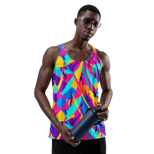 Chromatic Aerial on a Men's Tank Top