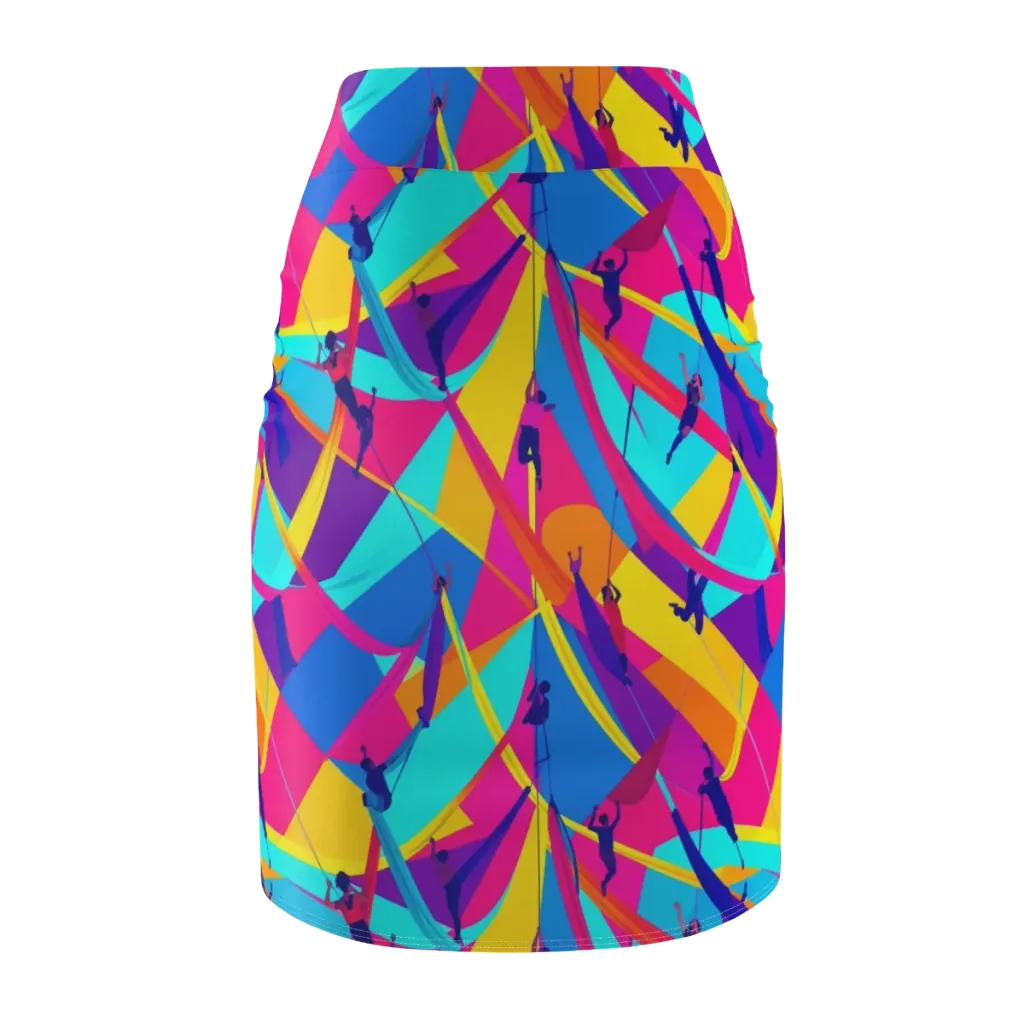 Chromatic Aerial on Pencil Skirt — Back
