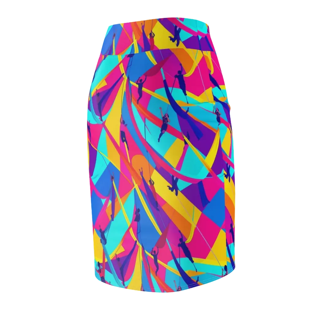 Chromatic Aerial on Pencil Skirt — Back Side