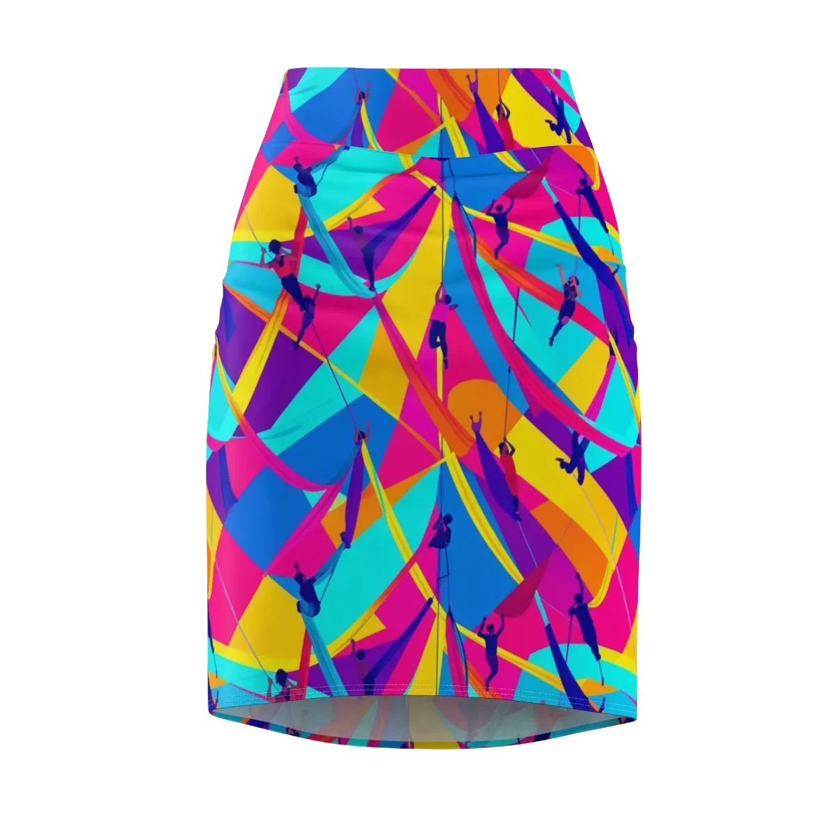 Chromatic Aerial on Pencil Skirt — Front