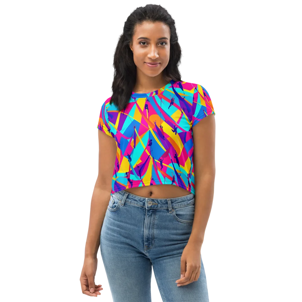 Chromatic Aerial on Crop Tee — Front