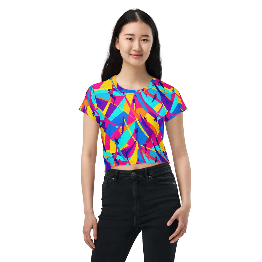 Chromatic Aerial on Crop Tee — Front