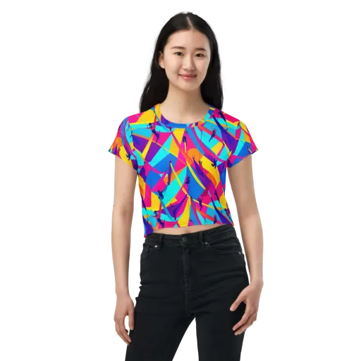 Chromatic Aerial on a Crop Tee