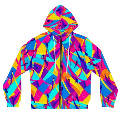 Chromatic Aerial on a Women's Full-Zip Hoodie