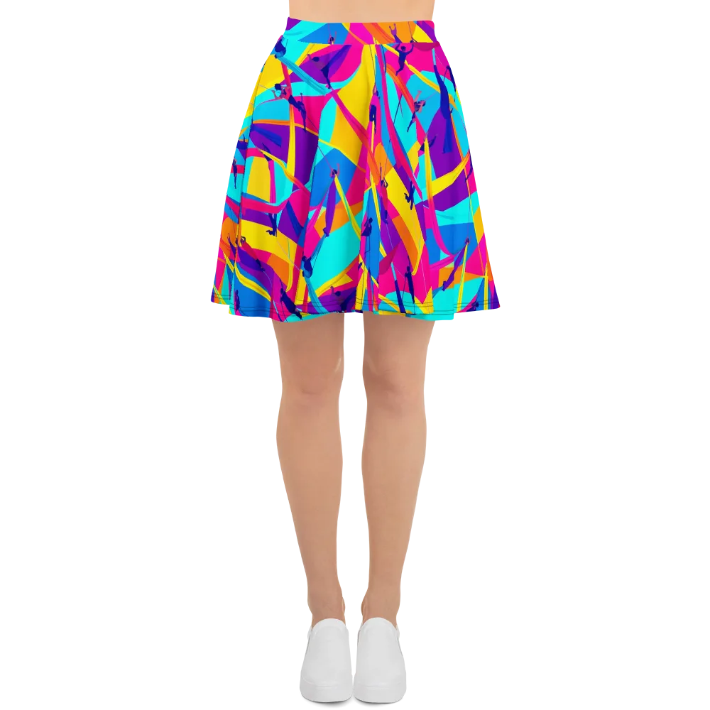 Chromatic Aerial on Skater Skirt — Front