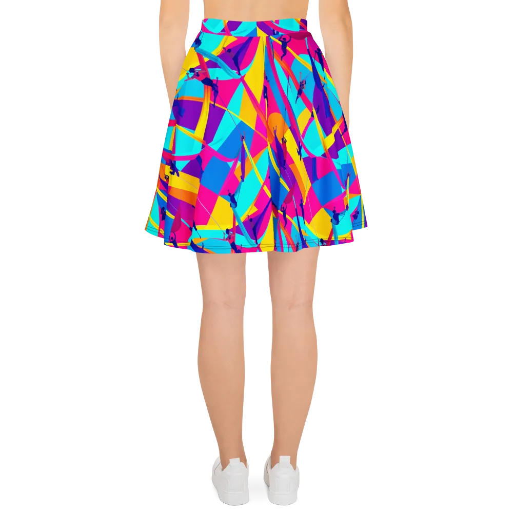 Chromatic Aerial on Skater Skirt — Back