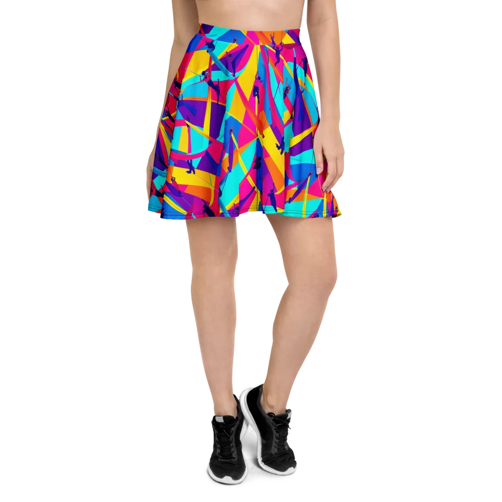 Chromatic Aerial on Skater Skirt — Front
