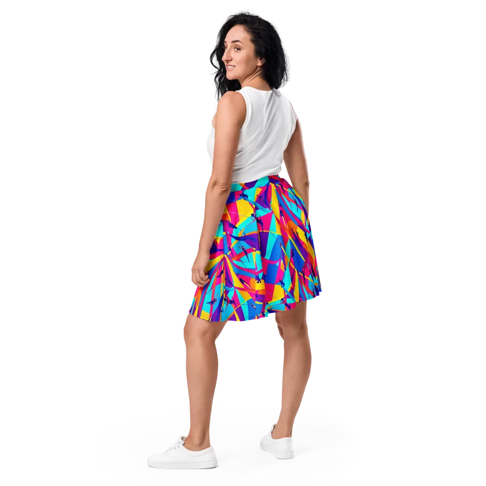 Chromatic Aerial on Skater Skirt — Back