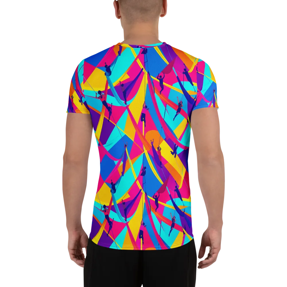 Chromatic Aerial on Men's Athletic T-Shirt — Back