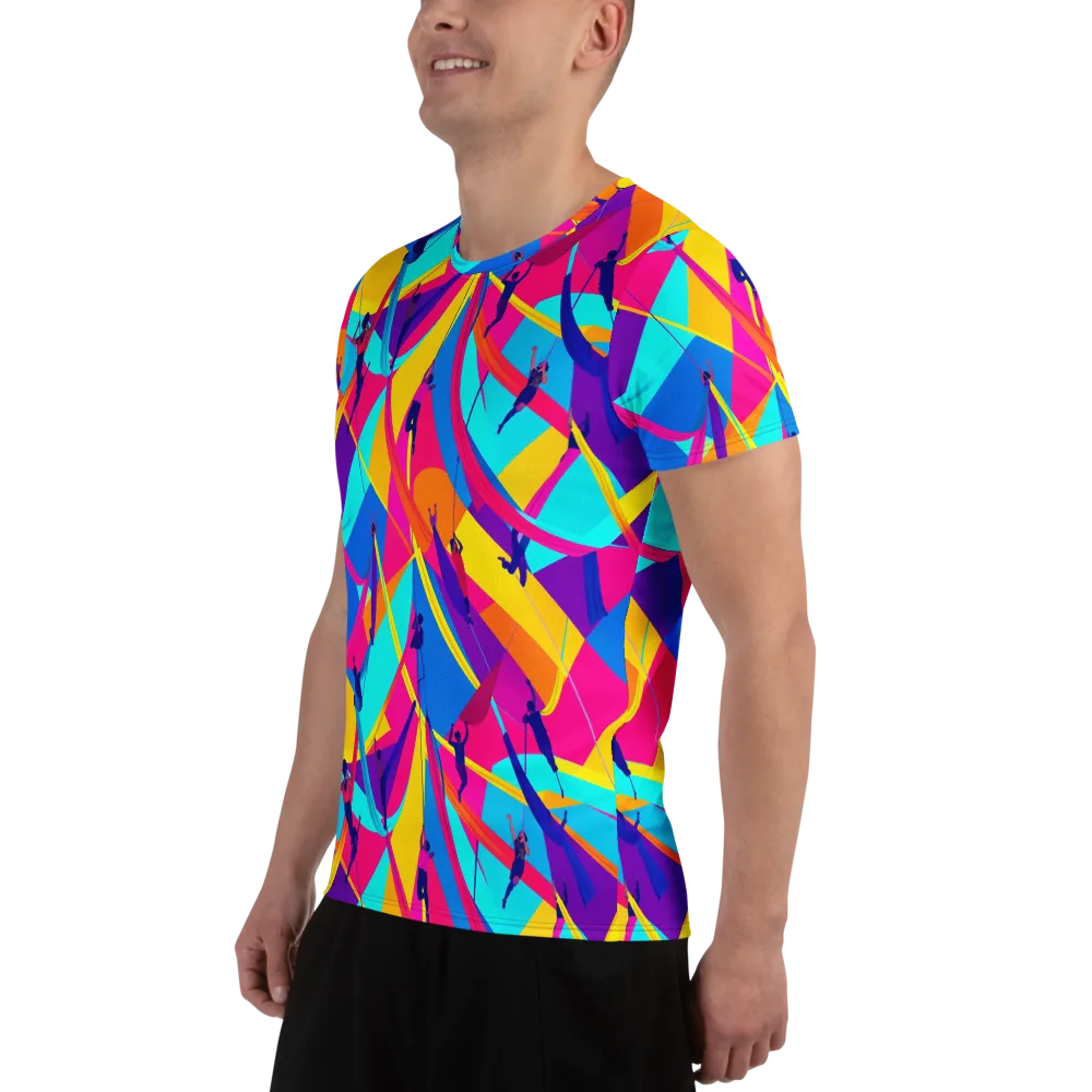 Chromatic Aerial on Men's Athletic T-Shirt — Left