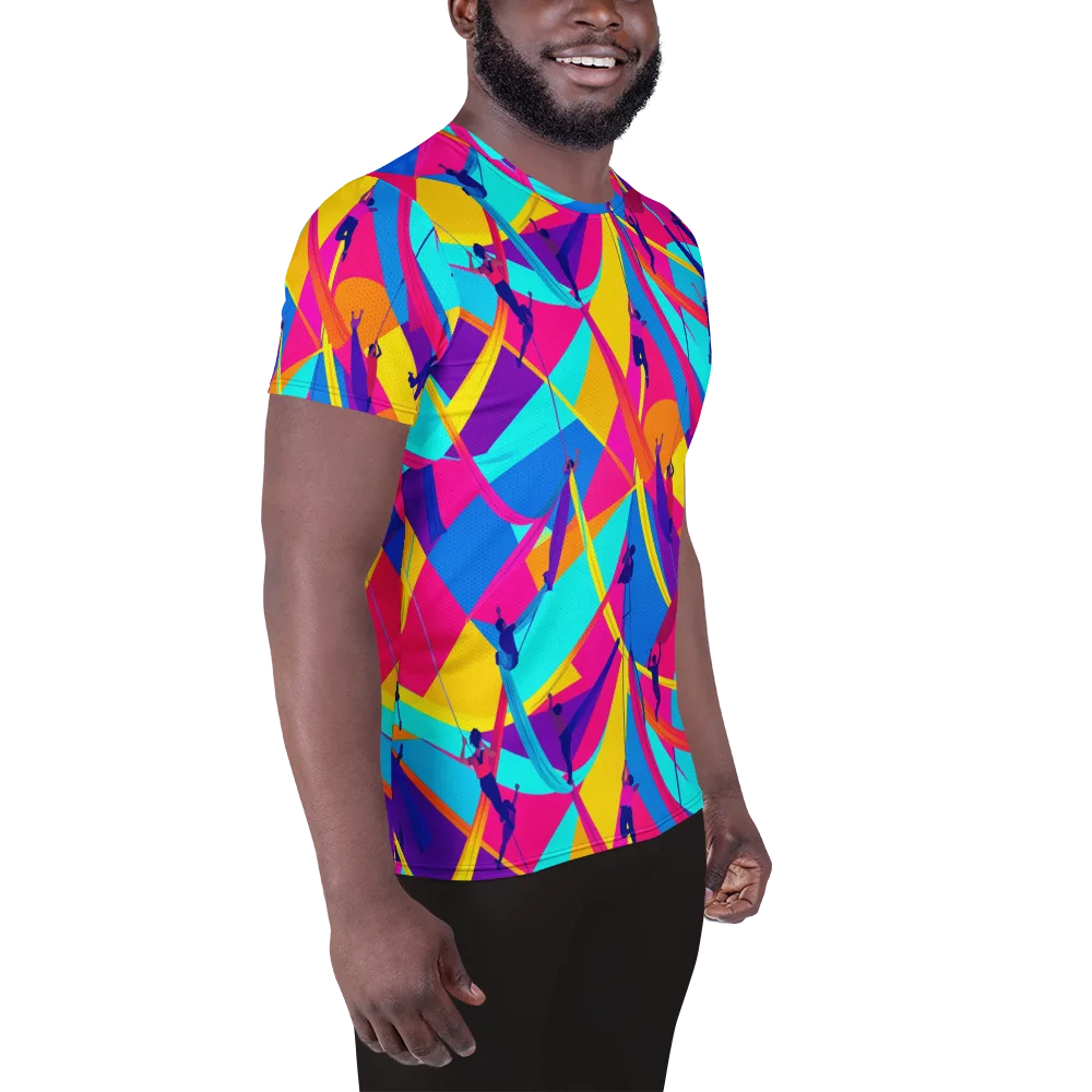 Chromatic Aerial on Men's Athletic T-Shirt — Right
