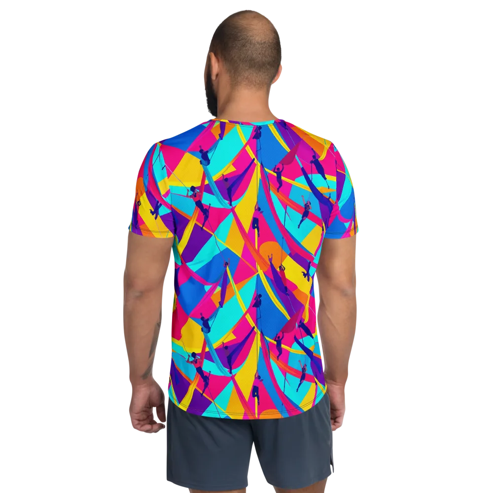Chromatic Aerial on Men's Athletic T-Shirt — Back