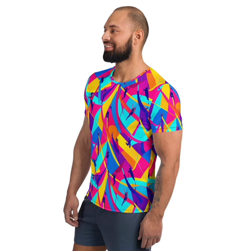 Chromatic Aerial on Men's Athletic T-Shirt — Left